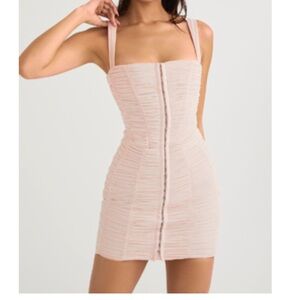 House of CB Blush Ruched Mini Dress